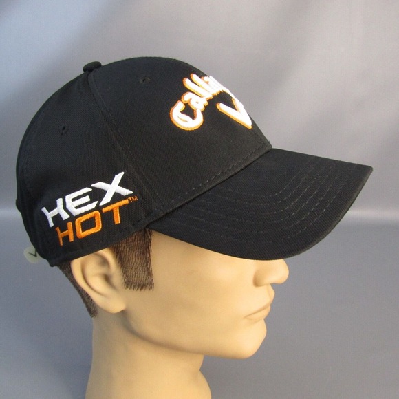Callaway Golf Hex‎ Hot Strapback Hat Black Adjustable Cap - Picture 2 of 8